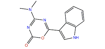 4-(Dimethylamino)-6-(1H-indol-3-yl)-2H-1,3,5-oxadiazin-2-one