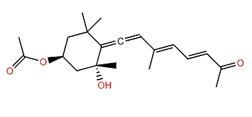 (3S,5R,6R)-3-Ethanoyloxy-5-hydroxy-6,7-didehydro-5,6-dihydro-13-apo-beta-caroten-13-al