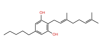 (E)-2-(3,7-Dimethylocta-2,6-dienyl)-5-pentylbenzene-1,3-diol
