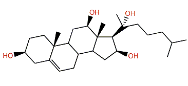 Cholest-5-en-3b,12b,16b,20a-tetraol