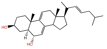 (22E)-Cholesta-7,9(11),22-trien-3b,6a-diol