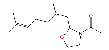 3-Acetyl-2-(2,6-dimethyl-5-heptenyl)-oxazolidine