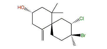 3-Bromo-4-chloro-7(14)-chamigren-9-ol
