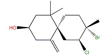 3-Bromo-2-chloro-7(14)-chamigren-9-ol