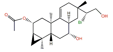 15-Bromo-2-acetoxy-7,16-dihydroxy-9(11)-parguerene