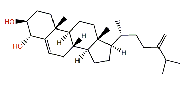 Ergosta-5,24(28)-dien-3b,4a-diol