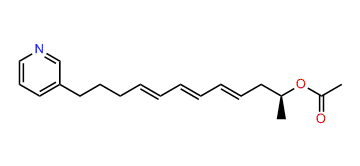 (S,4E,6E,8E)-12-(Pyridin-3-yl)-dodeca-4,6,8-trien-2-yl acetate