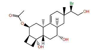 15-Bromo-2-acetoxy-7,16,19-trihydroxy-9(11)-isoparguerene