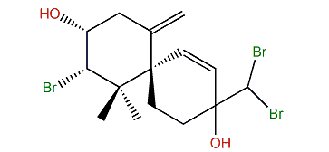10,15,15-Tribromo-1,7(14)-chamigradiene-3,9-diol