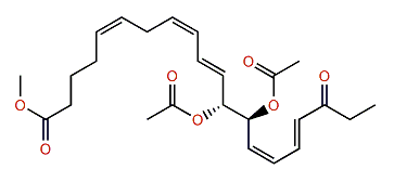 Methyl (5Z,8Z,10E,12R,13S,14Z,16E)-12,13-diacetoxy-18-oxo-5,8,10,14,16-eicosapentaenoate