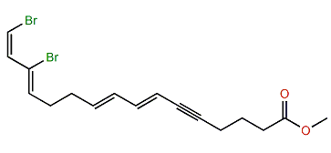 (E,E,E,Z)-Methyl 14,16-dibromohexadeca-7,9,13,15-tetraen-5-ynoate