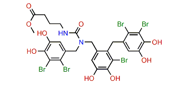 Methyl N'-(2,3-dibromo-4,5-dihydroxybenzyl)-N'-[3-bromo-2-(2,3-dibromo-4,5-dihydroxybenzyl)-4,5-dihydroxybenzyl]-g-ureidobutyrate