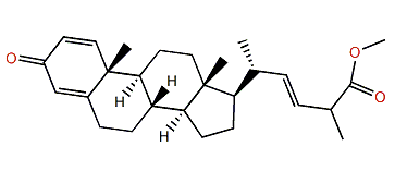 Methyl (22E)-3-oxo-24-norcholesta-1,4,22-trien-26-oate