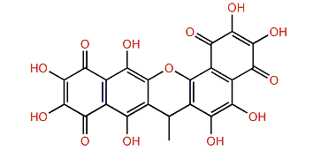 7,5'-Anhydroethylidene-6,6'-bis(2,3,7-trihydroxynaphthazarin)
