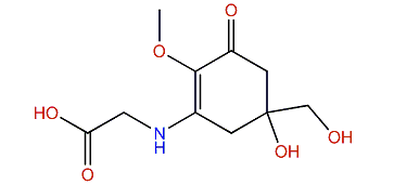 N-[5-Hydroxy-5-(hydroxymethyl)-2-methoxy-3-oxo-1-cyclohexen-1-yl]glycine