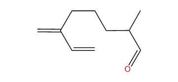 2-Methyl-6-methylene-7-octenal