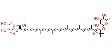 (2R,2'R)-2,2'-Di-(L-chinovosyloxy)-3,4,3',4'-tetradehydro-1,2,1',2'-tetrahydro-psi,psi-carotene-1,1'-diol