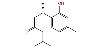 1-Hydroxy-1,3,5,10-bisabolatetraen-9-one