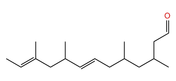 (E,E)-3,5,9,11-Tetramethyltrideca-7,11-dienal