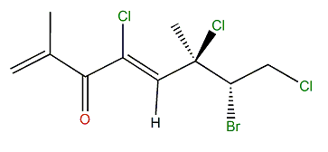7-Bromo-4,6,8-trichloro-2,6-dimethyl-1,4-octadien-3-one