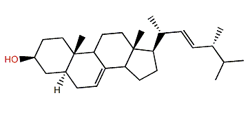(22E,24R)-24-Methyl-5a-cholesta-7,22-dien-3b-ol