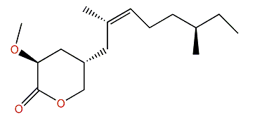 Tetrahydro-3-methoxy-5-((E)-8,12-dimethyloct-8-enyl)-pyran-2-one