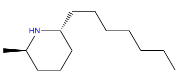 (2R,6R)-2-Heptyl-6-methylpiperidine