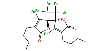 trans-4,10,11,11,12,12-Hexabromo-3,9-dibutyl-1,7-diox-adispiro[4.0.4.2]dodeca-3,9-diene-2,8-dione